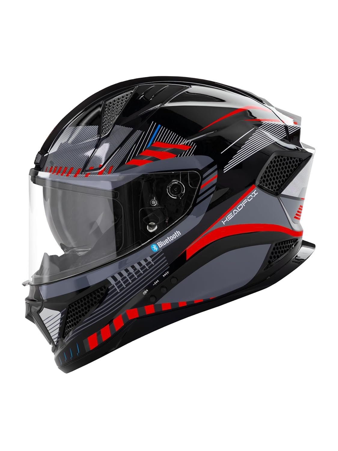 HEADFOX Track Full Face Bluetooth Helmet